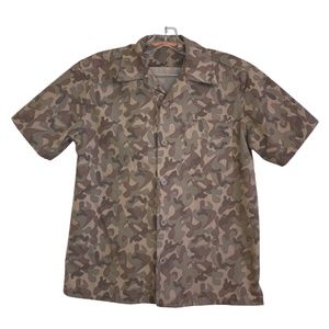 Printed Short-Sleeve Button-Down